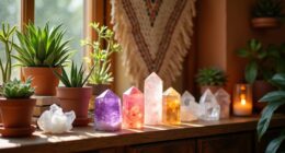 healing crystals and decor