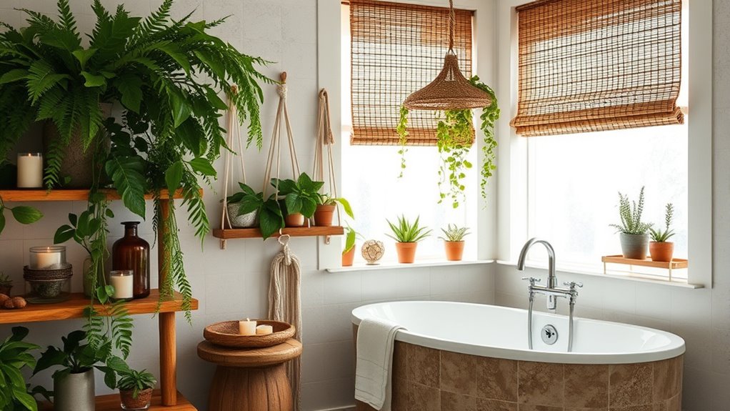 indoor bathroom greenery maintenance