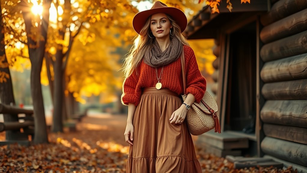 layered boho autumn accessories
