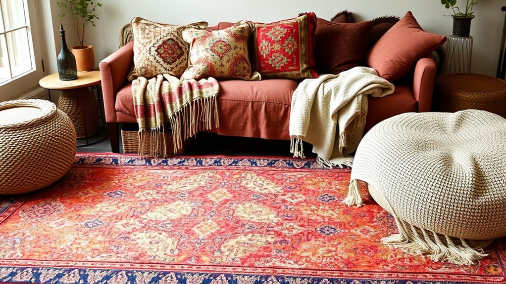 layered natural textured textiles