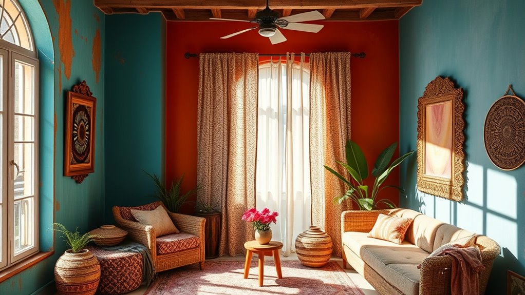 layered paint textured finishes