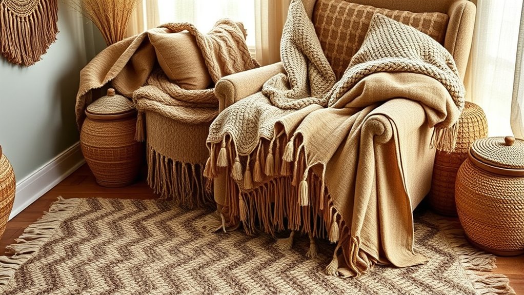 layered textured boho interiors