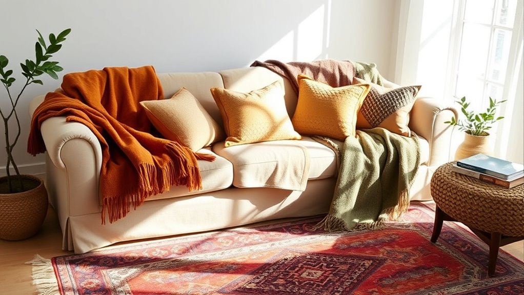 mix textures for cozy decor