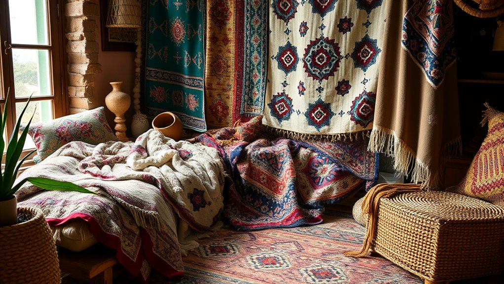 mixing textiles creates visual interest