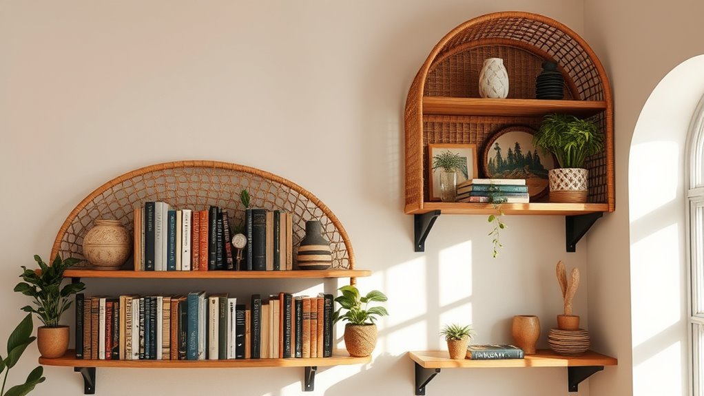 natural textured artisan shelves