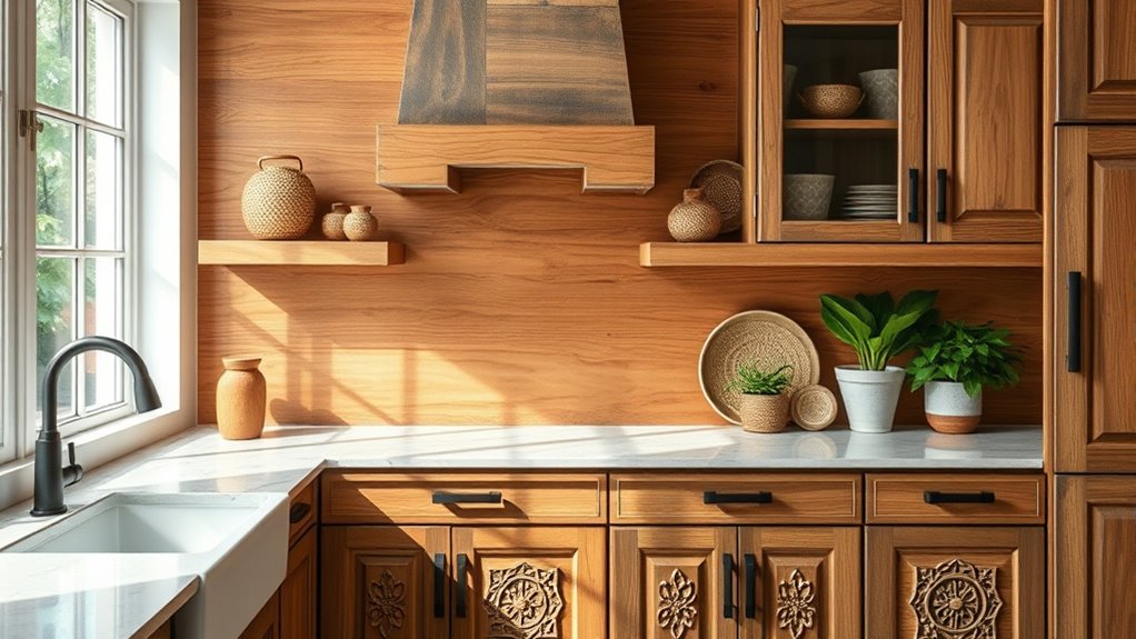 natural wood adds warmth