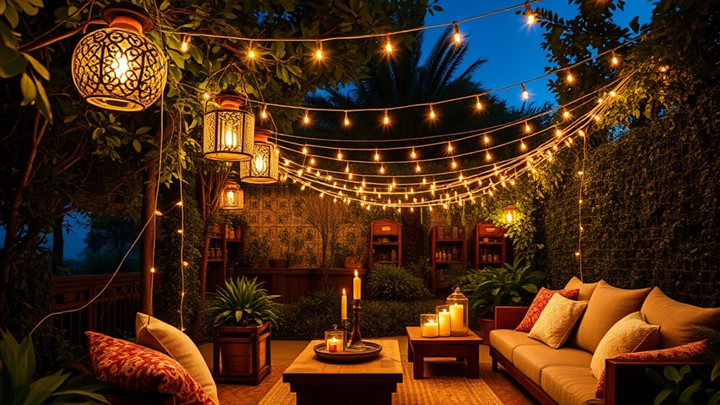 outdoor lantern candle ambiance