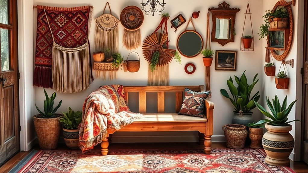personalized boho entryway decor
