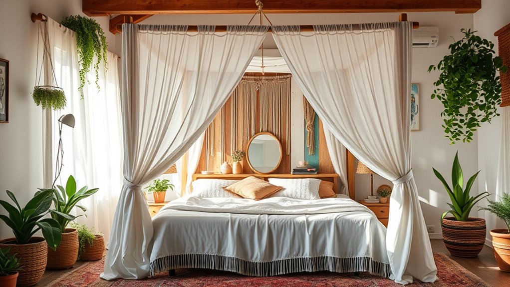 recycled materials boho headboard