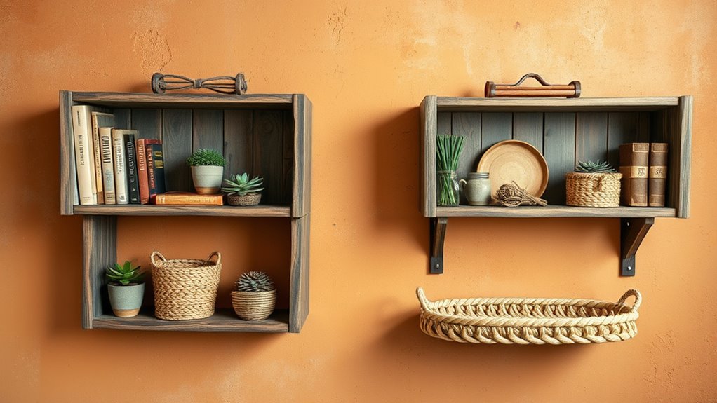 rope bordered rustic organizer