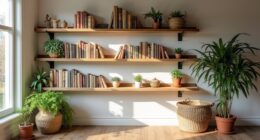 rustic boho diy shelves