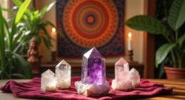 spiritual decor with crystals