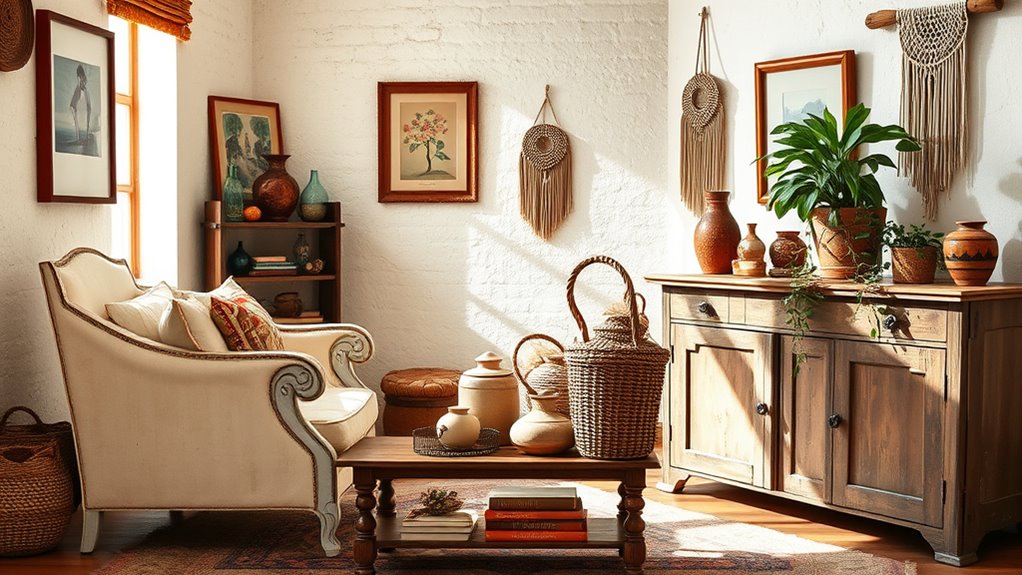 thrifted vintage eclectic furniture