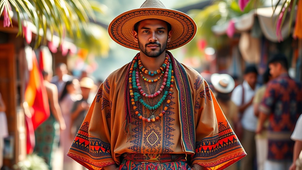 vibrant cultural patterned attire
