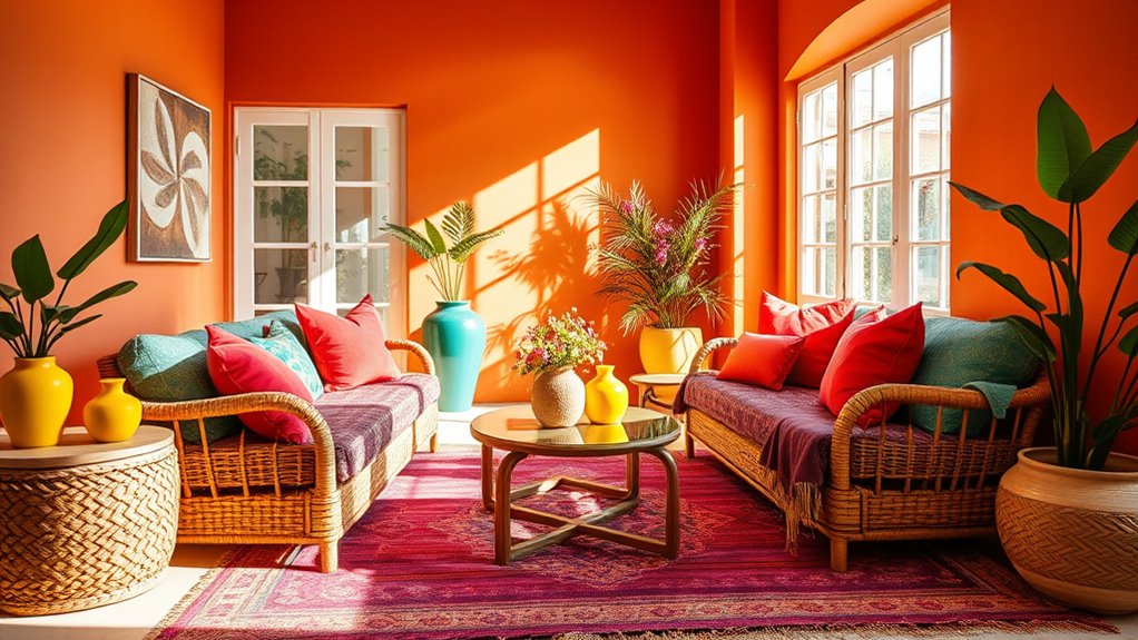 vibrant energetic boho accents