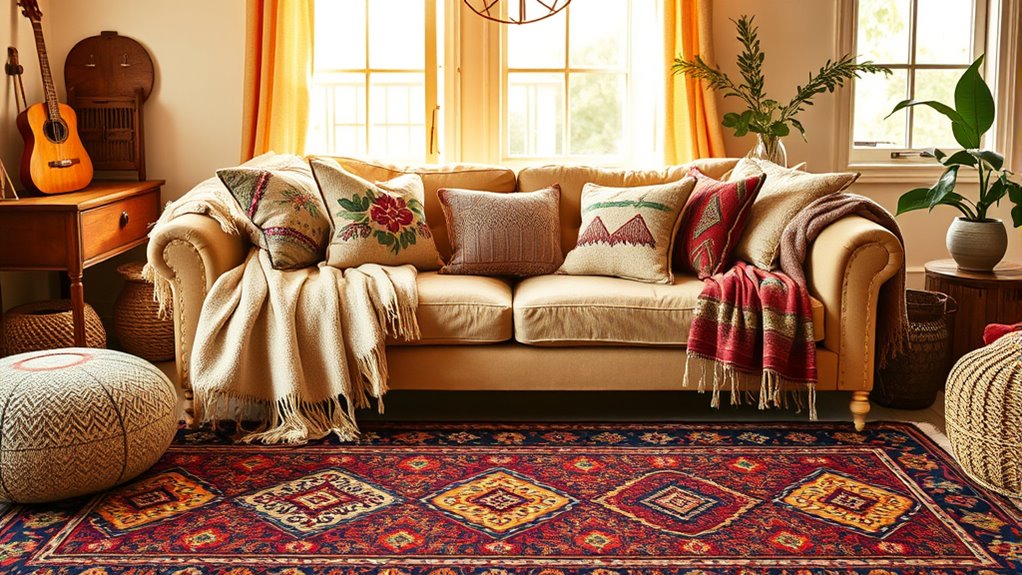 vibrant layered eclectic decor