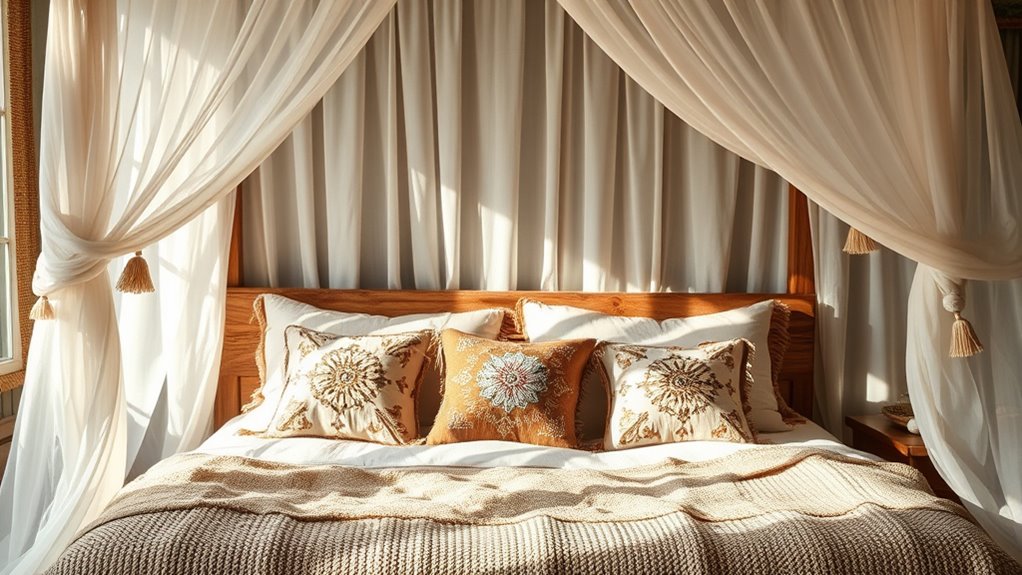 whimsical layered textile canopy