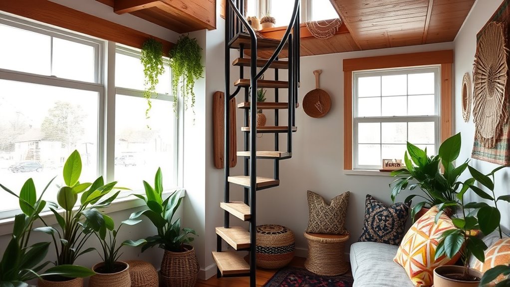space saving spiral staircase solutions