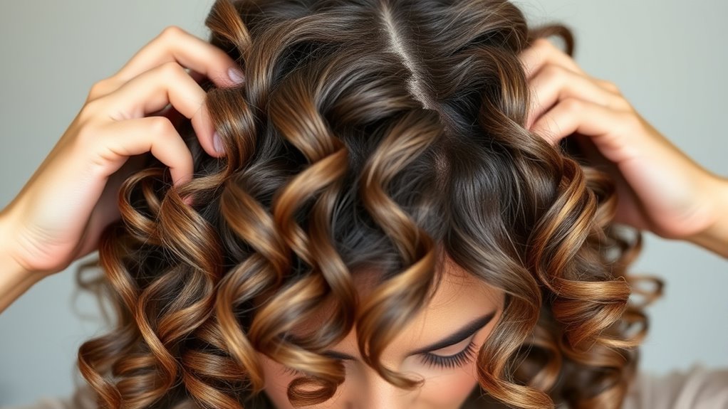 distribute curls evenly throughout