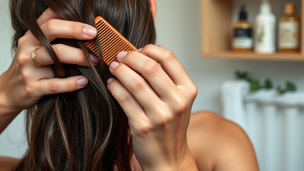 gentle sectioned damp detangling