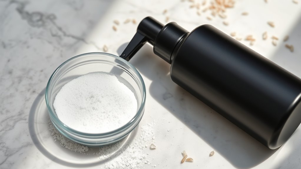 oil absorbing powders and fragrances