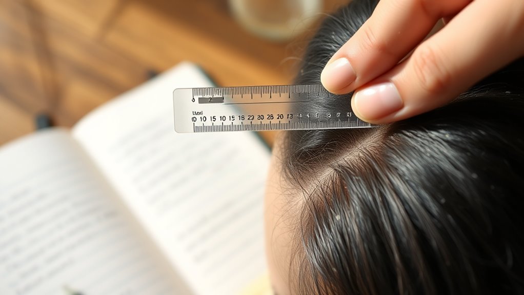 track dandruff symptoms consistently