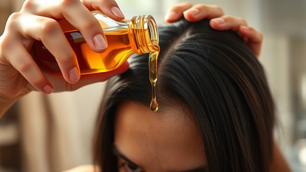 warm oil massage evenly