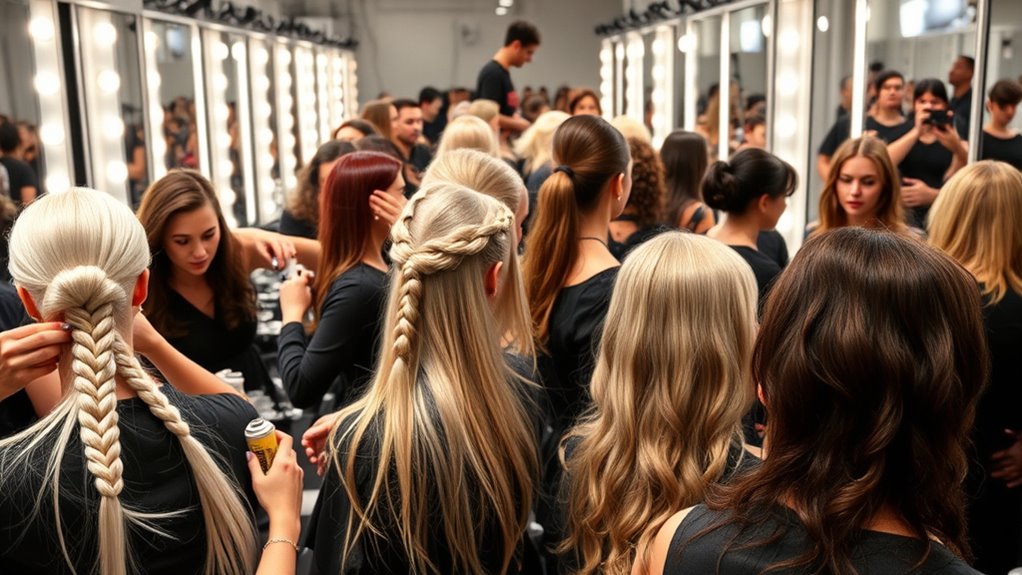 backstage fashion week hairstyles