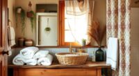bathroom boho storage solutions