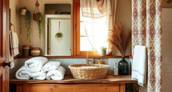 bathroom boho storage solutions