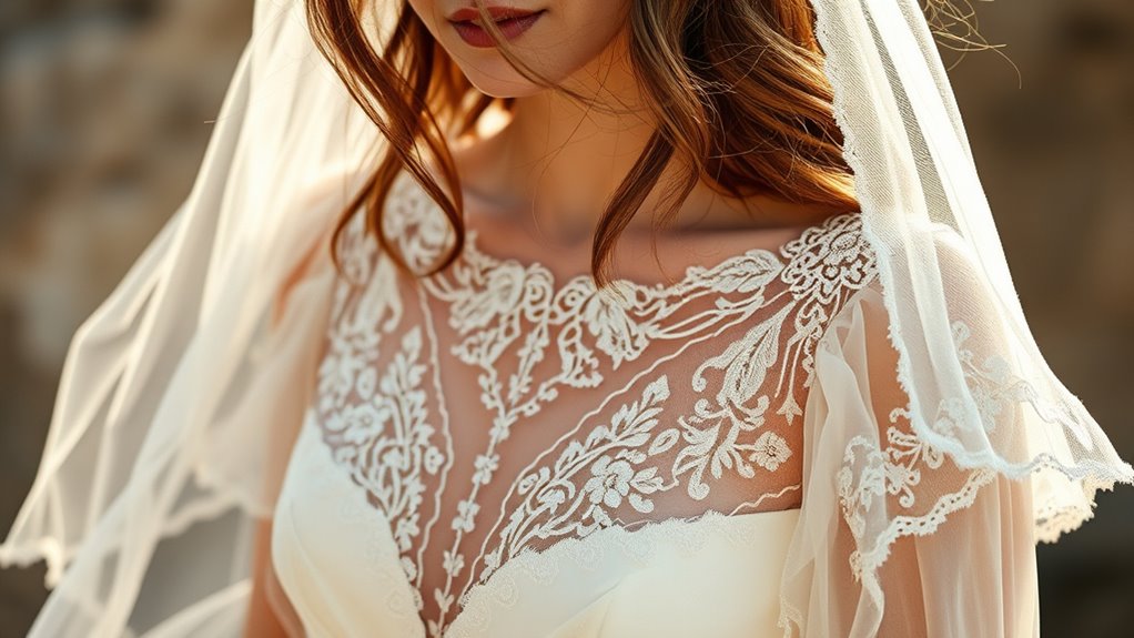 bohemian wedding dress details