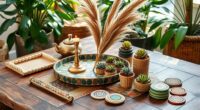 boho coffee table decor