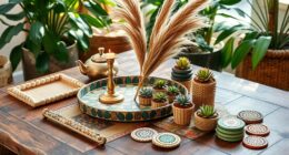 boho coffee table decor