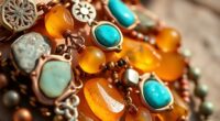 boho jewelry metal stones