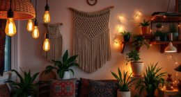boho layered lighting ambiance