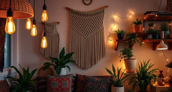boho layered lighting ambiance