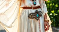 boho outfits with belt accents