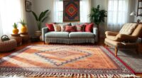 boho rug sizing care