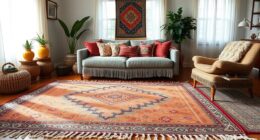 boho rug sizing care