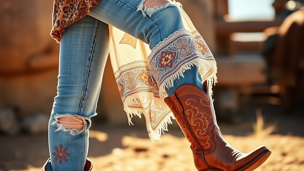 boho western embroidery accessories