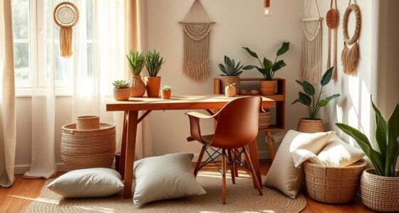 casual yet elegant workspace