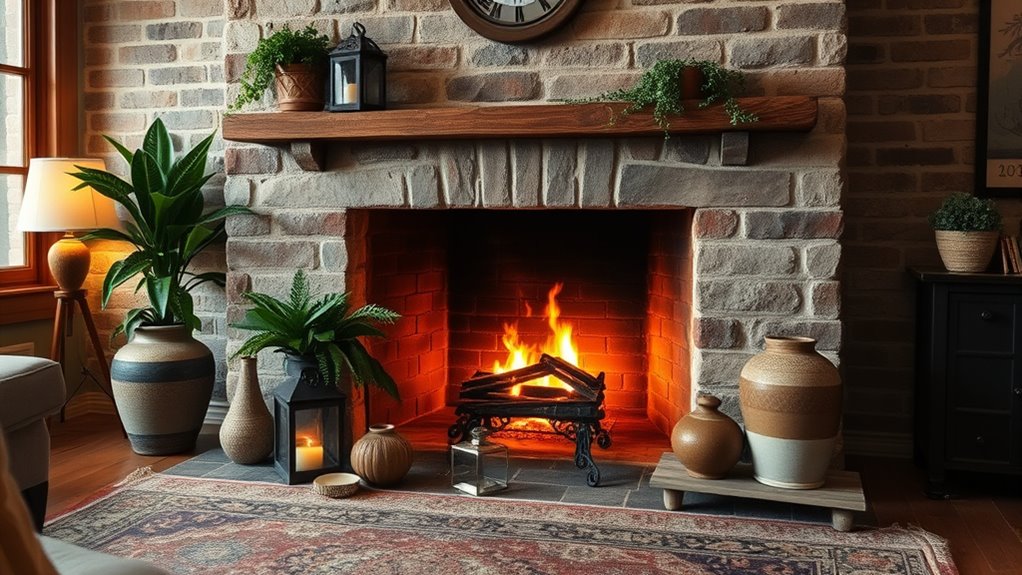 fireplace focal point decor