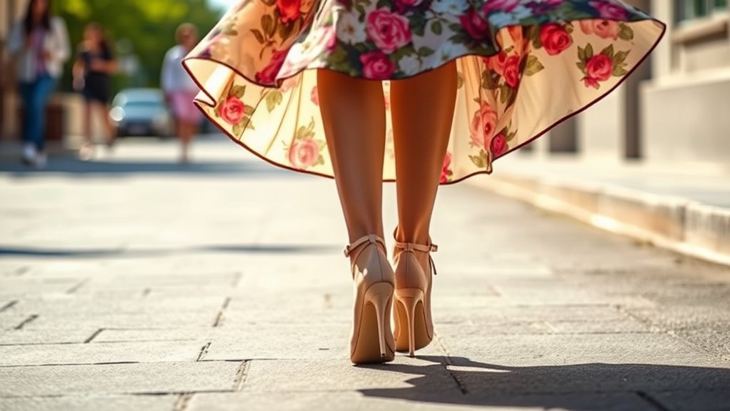 footwear complements hemline styles