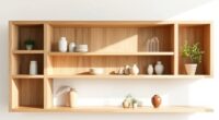minimalist open shelving design