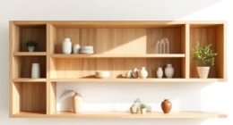 minimalist open shelving design
