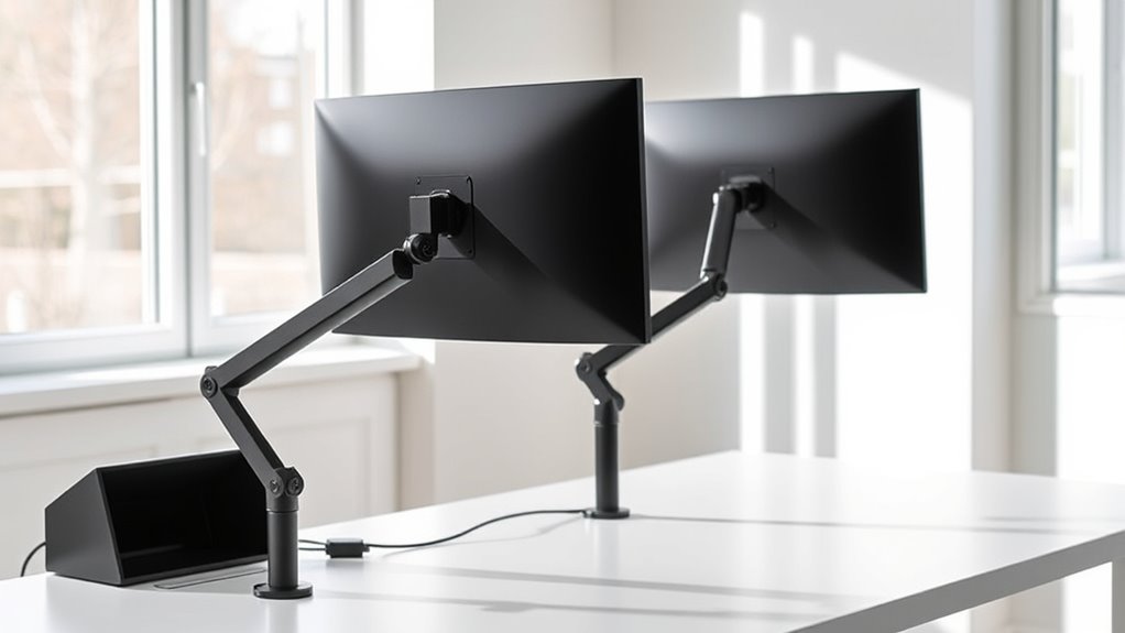 monitor arm compatibility and features