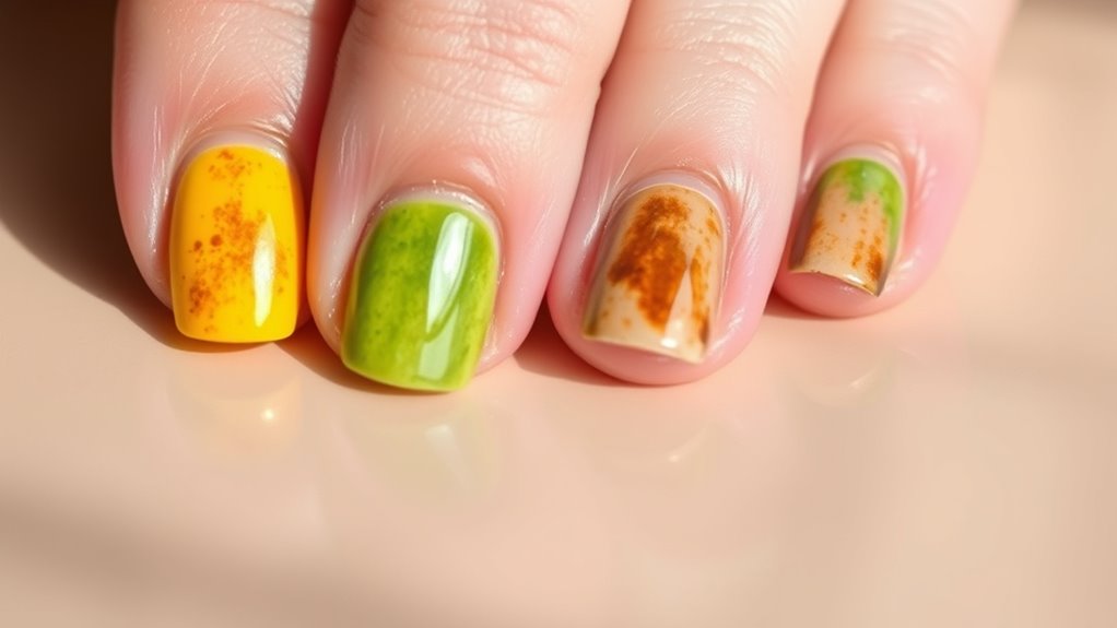 nail staining causes and safety