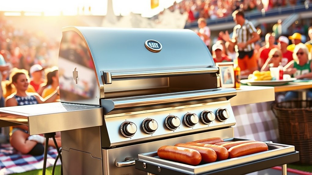 portable durable controllable grill