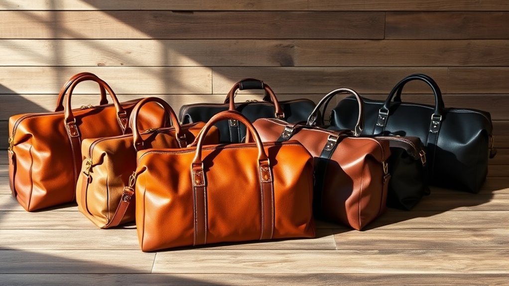 premium leather duffle bags