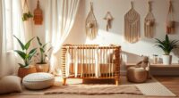 serene boho nursery decor